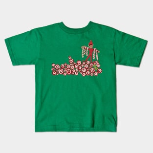 Christmas Candy Elf Kids T-Shirt